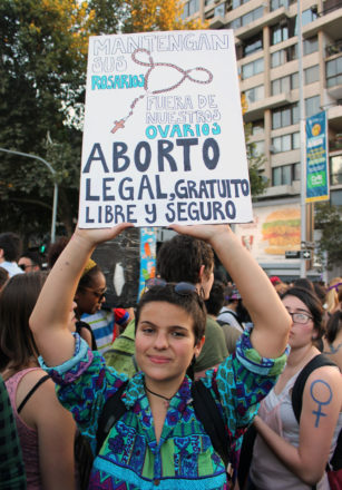 Demonstrantin Chile