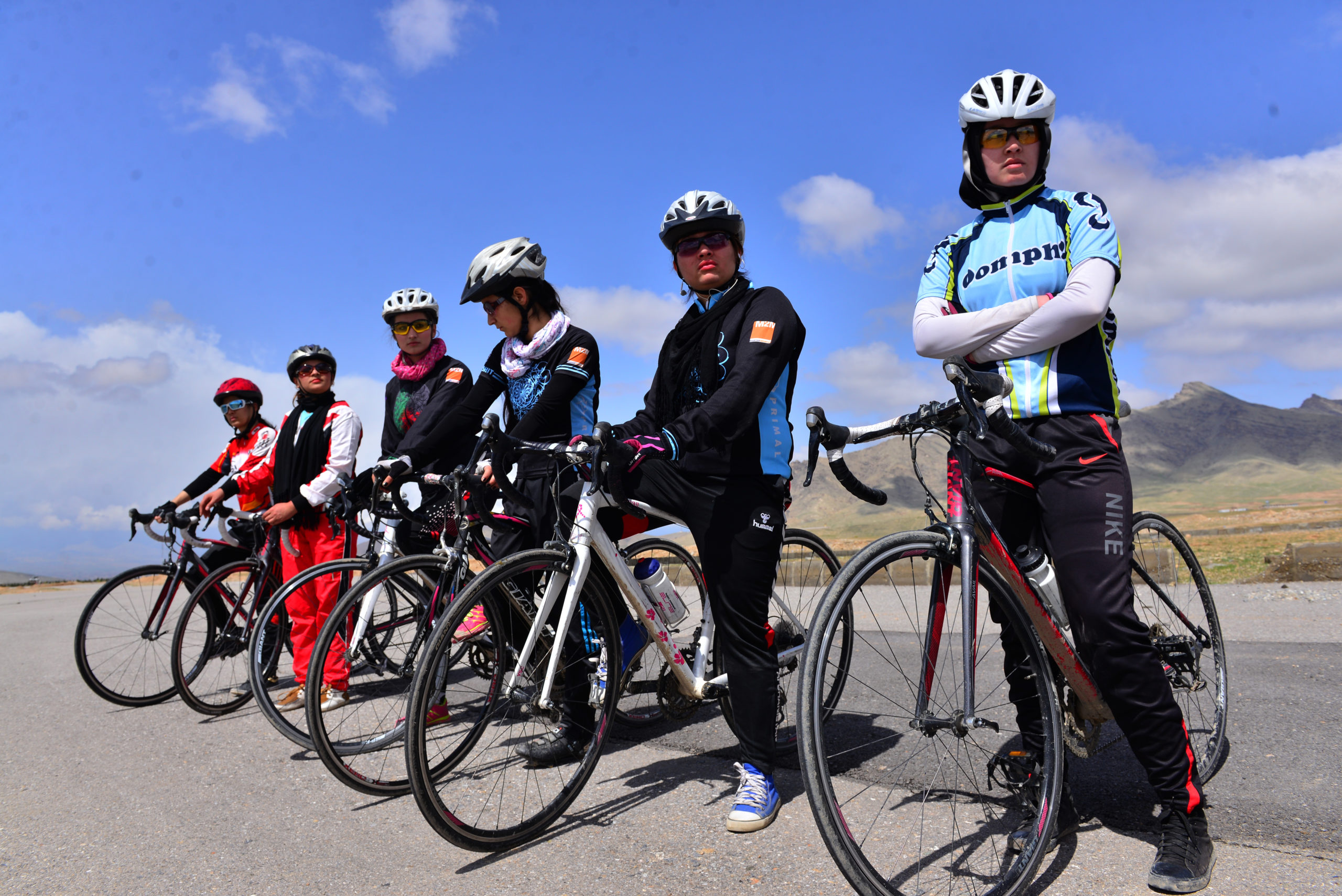 Saleem fotografierte das weibliche Radteam.