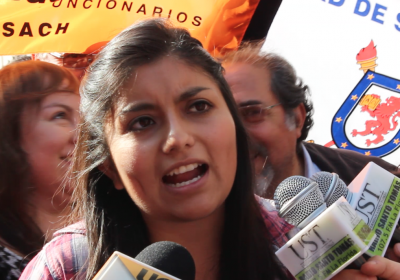 Camila Rojas beim Studentenprotest 1