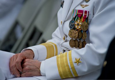 U.S. Navy Rear Adm. Nora W. Tyson, the vice director of the Joint Staff, attends a Memorial Day ceremony at the Women in Military Service for America Memorial in Arlington, Va., May 27, 2013. (DoD photo by Mass Communication Specialist 2nd Class Daniel Hinton, U.S. Navy/Released)